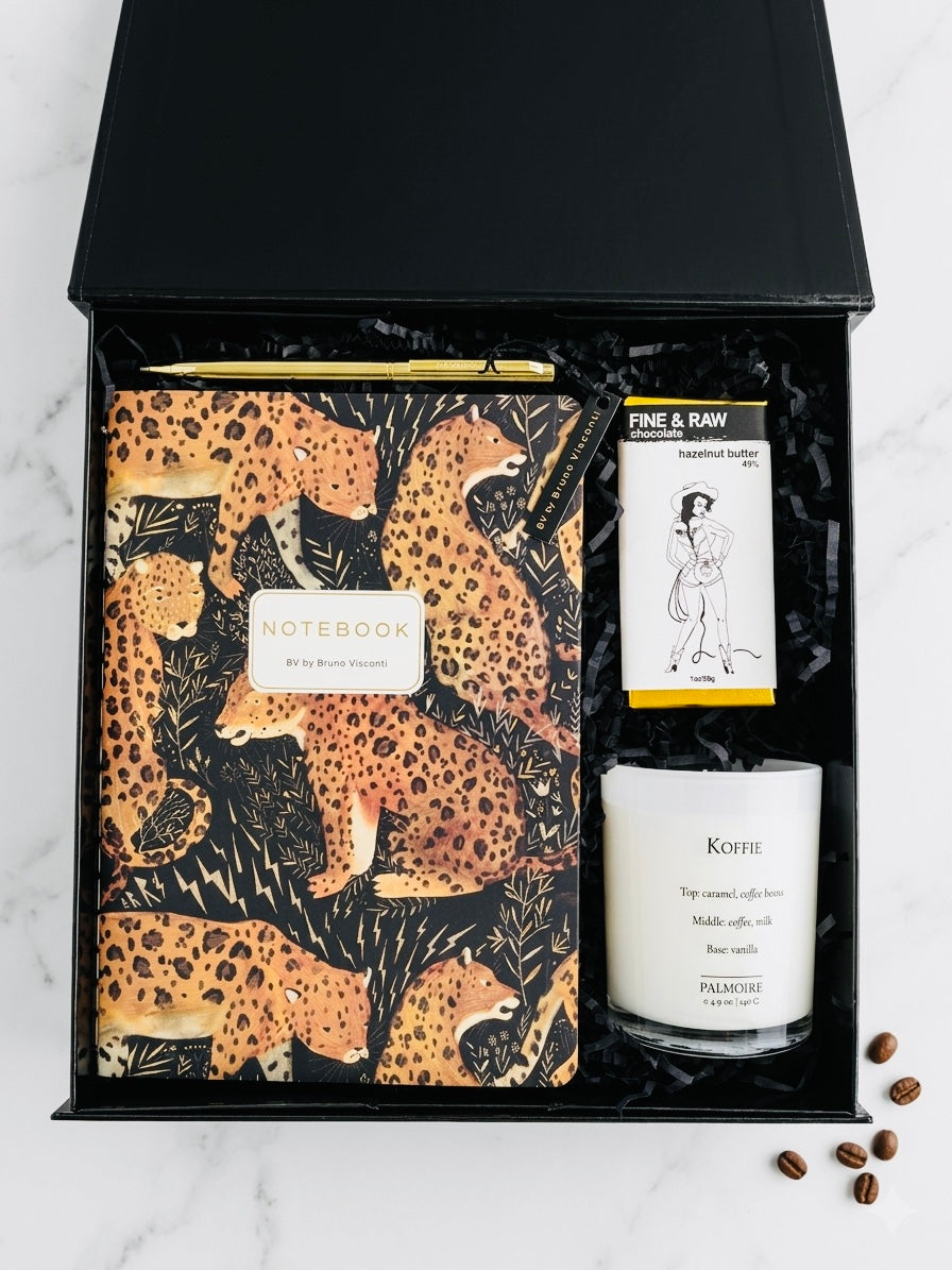 On the Prowl|Creative Leopard Journal and Candle Set