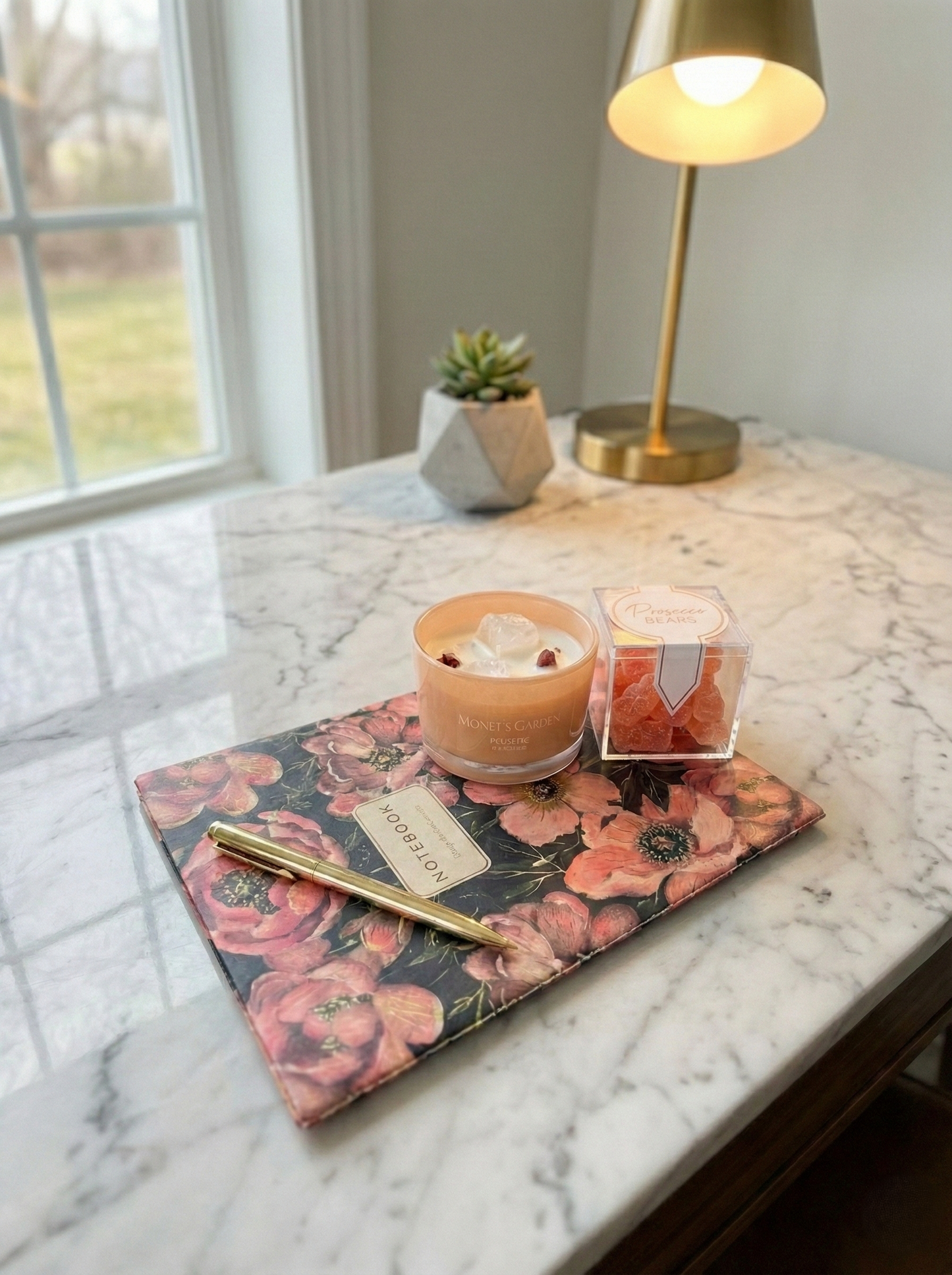 Bloom|Uplifting Floral Journal and Candle Set