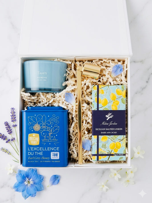 Blue Bliss| Tea Candle and Chocolate Gift|Limited Spring Release