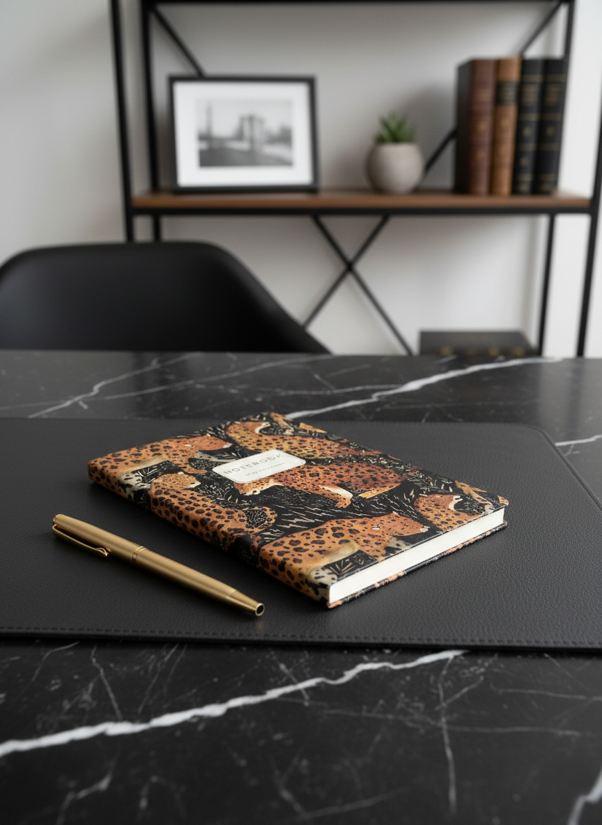 On the Prowl|Creative Leopard Journal and Candle Set