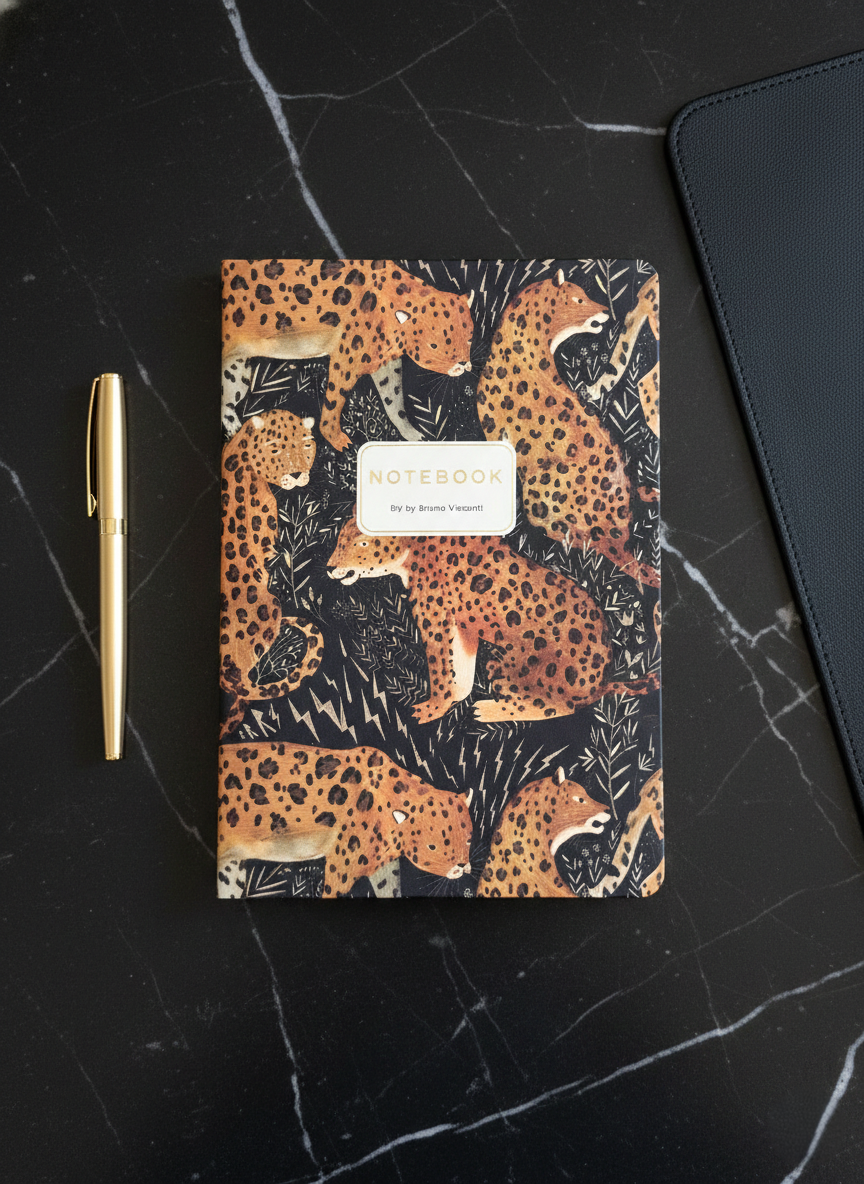 On the Prowl|Creative Leopard Journal and Candle Set